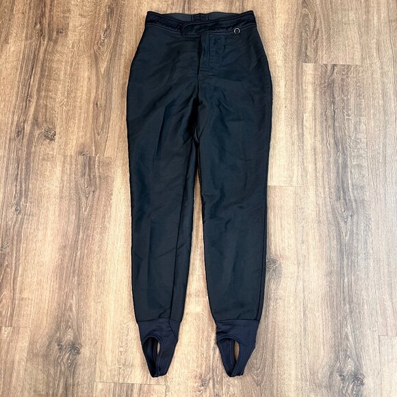 Schoeller of Switzerland Stirrup Ski Pants Black Size 10 - Picture 1 of 10